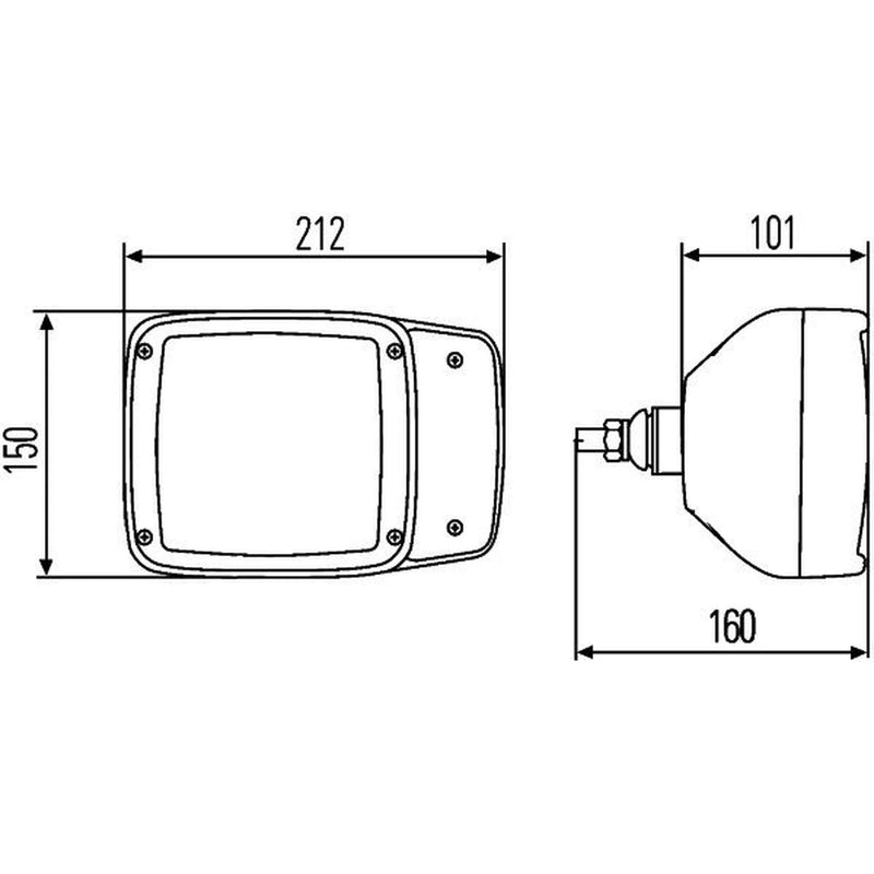 Hella Headlight Headlamp P21W Right