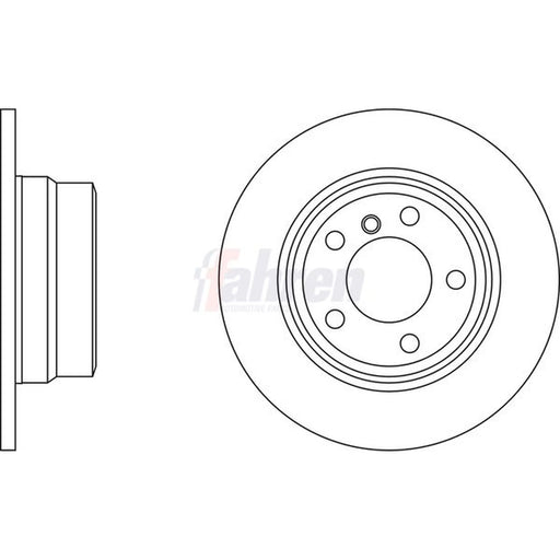 Fahren 2 x Solid Rear Brake Discs FBD6264