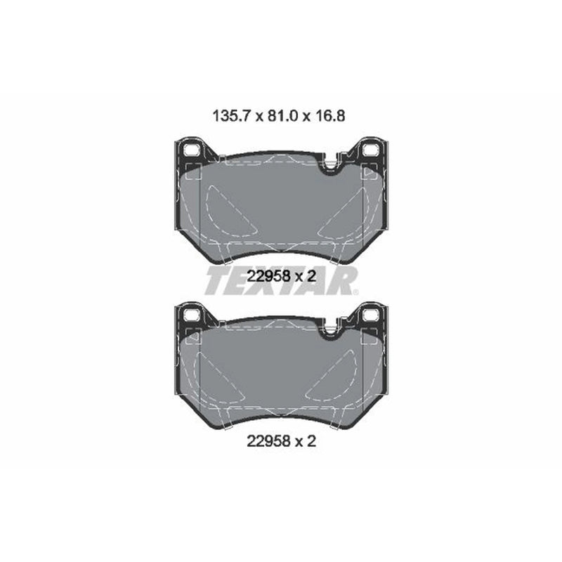 Textar Front Brake Pad Set 2295801