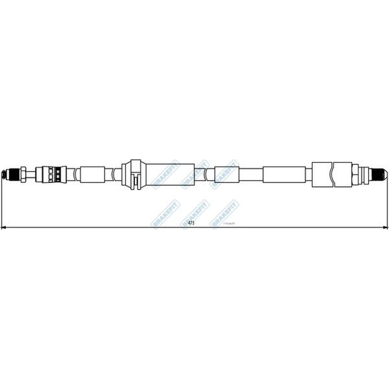 Apec Brake Hydraulic Hose Line Front Right fits Ford Ka 2002-2008 1.3