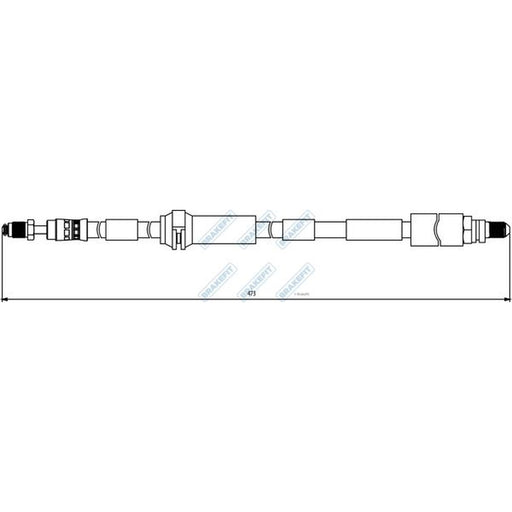 Apec Brake Hydraulic Hose Line Front Right fits Ford Ka 2002-2008 1.3