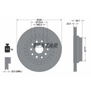 Textar 2 x Externally Vented Brake Discs 92224403