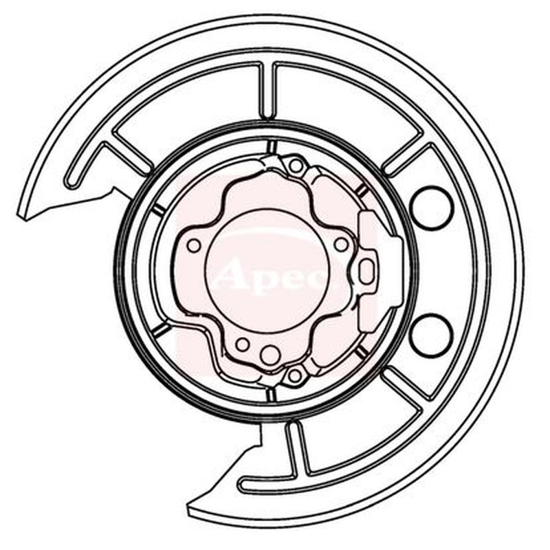Apec Brake Disc Splash Guard Rear Left fits Citroën Relay III 2006-2020 2.2 3.0