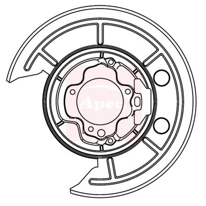 Apec Brake Disc Splash Guard Rear Left ASG1012