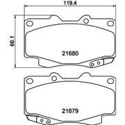 Mintex Front Brake Discs & Pads fits Toyota Hilux Vigo VII Pickup 2005-2015 2.5