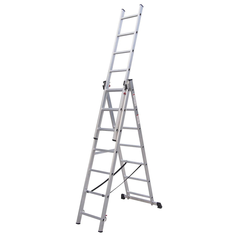 Sealey Extension Combination Ladder 3 x 7 Aluminium - BS EN 131 ACL307 Sealey - NN4 Online 