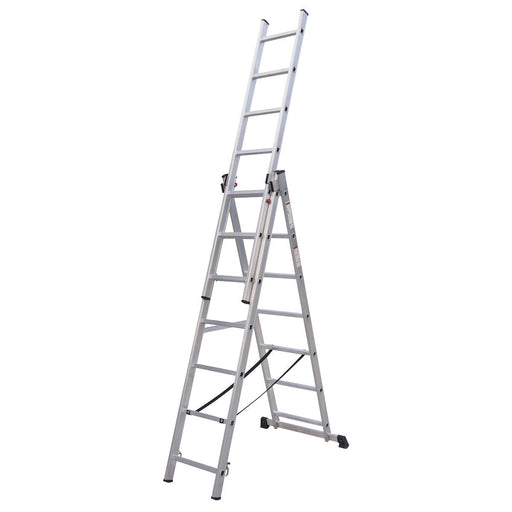 Sealey Extension Combination Ladder 3 x 7 Aluminium - BS EN 131 ACL307 Sealey - NN4 Online 