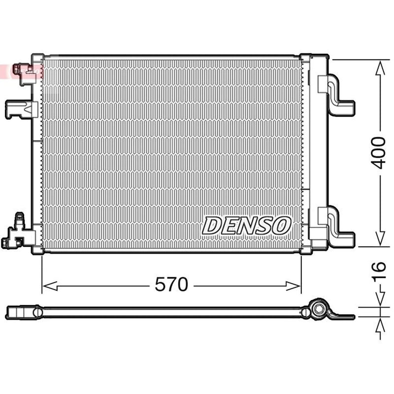 Denso Air Conditioning Condenser fits Chevrolet Cruze 2009 on 1.6 1.8