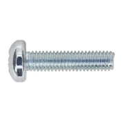 Sealey Machine Screw M6 x 25mm Pan Head Pozi Zinc Pack of 50 MSP625 Sealey - Dynamic Drive