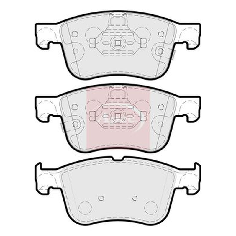 Apec Front Brake Pad Set fits Ford Focus IV 2018-2025 1.0 1.5 2.0
