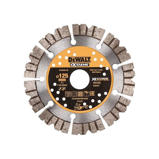 Dewalt Power Tools DT90294 Extreme Diamond Cutting Blade 125 x 22.23mm DeWALT Power Tools - Dynamic Drive