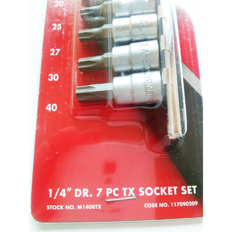 Teng Tools 1/4" TX Bit Socket Clip Rail Set 8 Pieces Teng Tools - Dynamic Drive