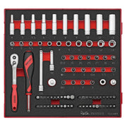 Teng Tools 1/4" Socket Set 6 pt FOAM2 89 Pieces Teng Tools - Dynamic Drive
