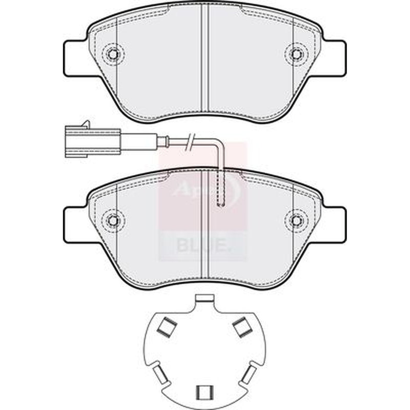Apec Front Brake Pad Set fits Citroën Nemo 2009-2010 1.3 1.4