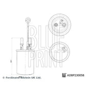 Blue Print Fuel Filter Element fits MG Zs SUV 2017 on 1.0 1.5