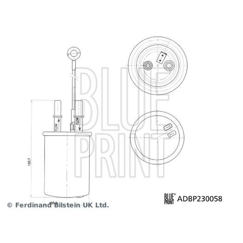 Blue Print Fuel Filter Element fits MG Zs SUV 2017 on 1.0 1.5