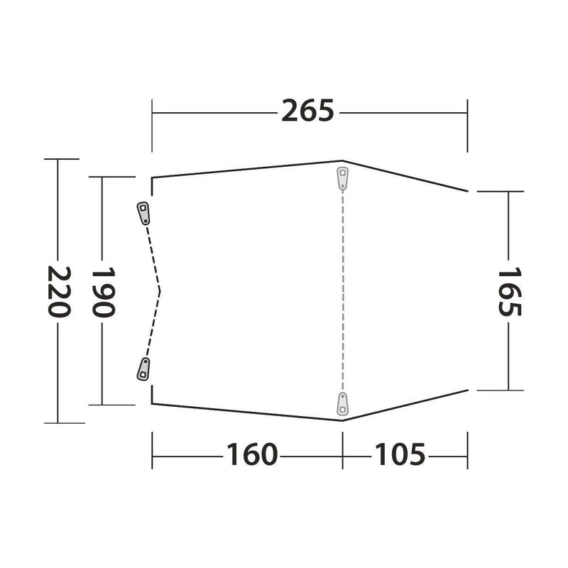 Outwell Sandcrest S Poled Tailgate Awning Outwell - Dynamic Drive