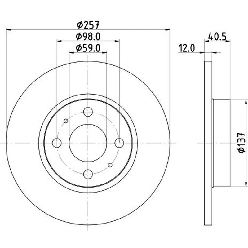 Mintex Front Brake Solid Discs & Pads fits Fiat Tempra S.W. 1991-1993 1.4