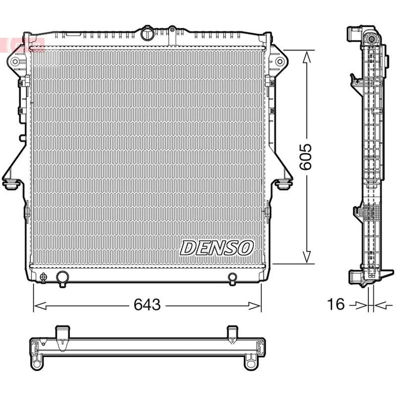 Denso Engine Radiator fits Ford Ranger 2015 on 2.2