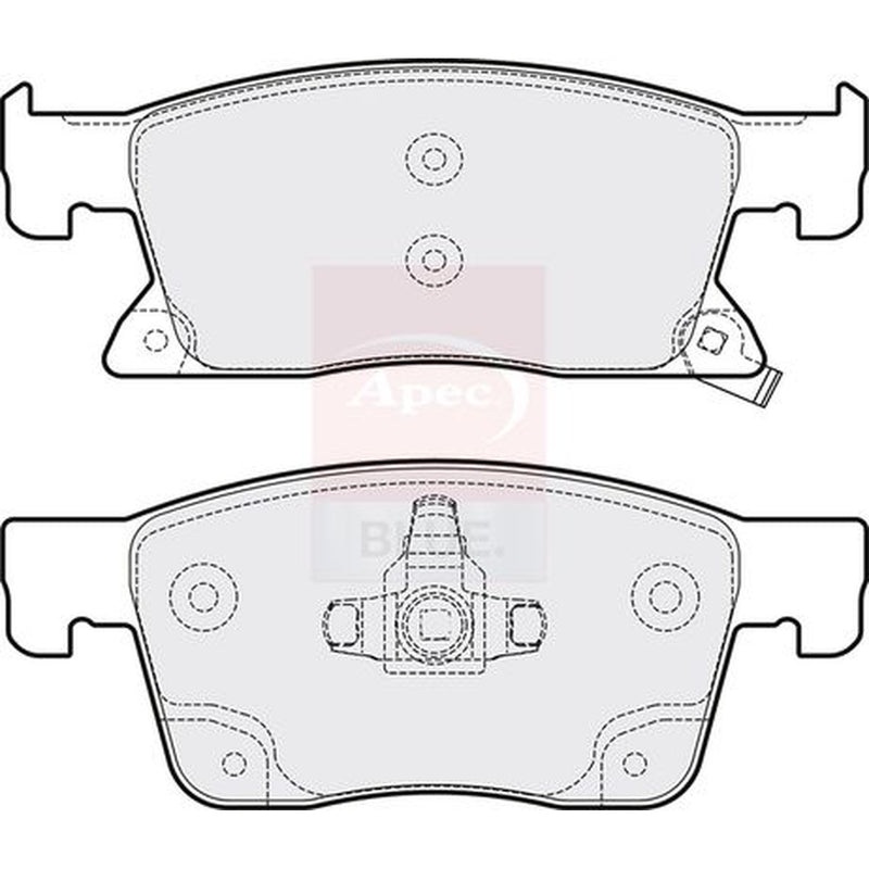 Apec Front Brake Pad Set fits Opel Astra K 2015-2019 1.6
