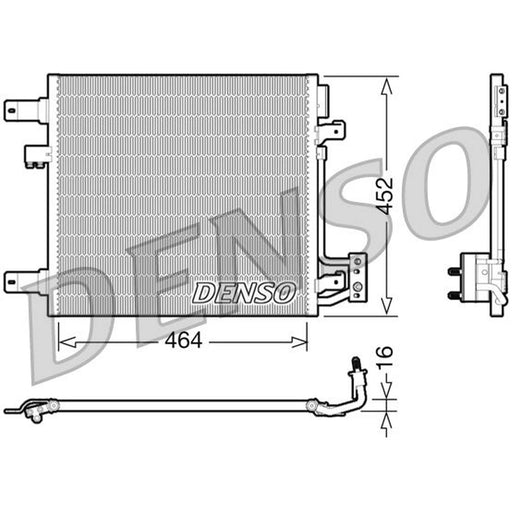 Denso Air Conditioning Condenser fits Jeep Wrangler III 2007-2011 2.8 3.8
