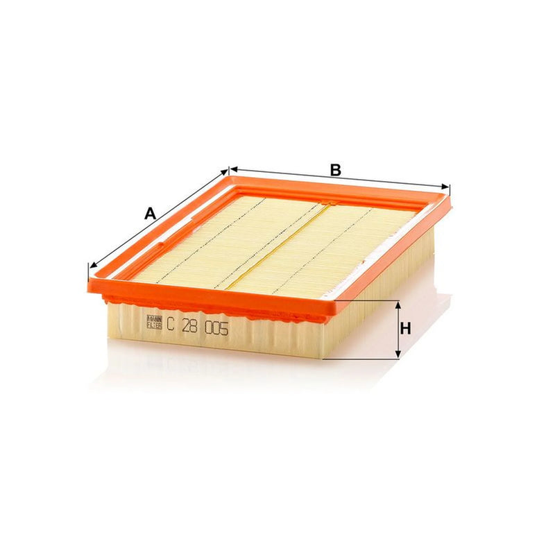 MANN-FILTER Engine Air Filter fits Hyundai Amica / Atoz 2003-2010 1.1