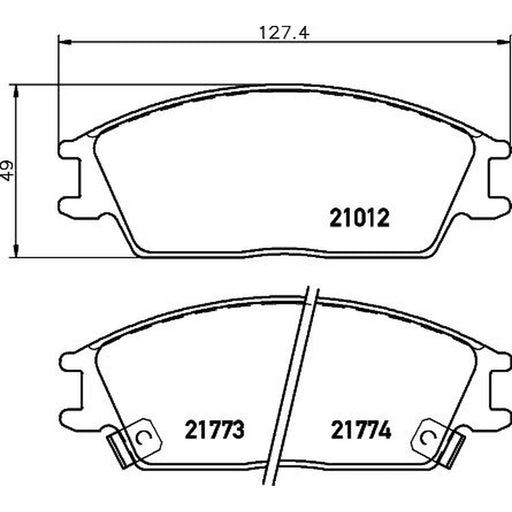 DON Front Brake Pad Set fits Honda Accord II 1983-1985 1.6 1.8