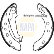 NAPA Brake Shoe Set Axle Kit fits Nissan Micra II 1992-2003 1.0 1.3 1.4