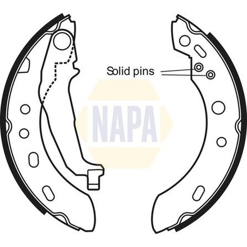 NAPA Brake Shoe Set Axle Kit fits Nissan Micra II 1992-2003 1.0 1.3 1.4