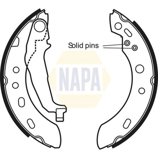 NAPA Brake Shoe Set Axle Kit NBS1053