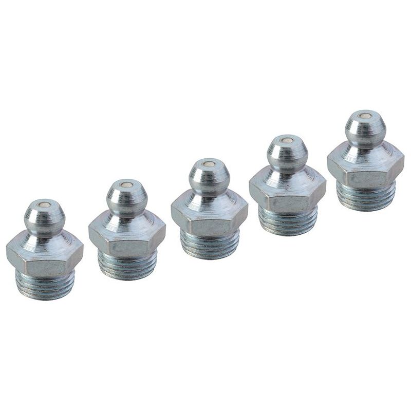 Faithfull Grease Nipple Straight 1/8in BSP (Pack 5) Faithfull - Dynamic Drive