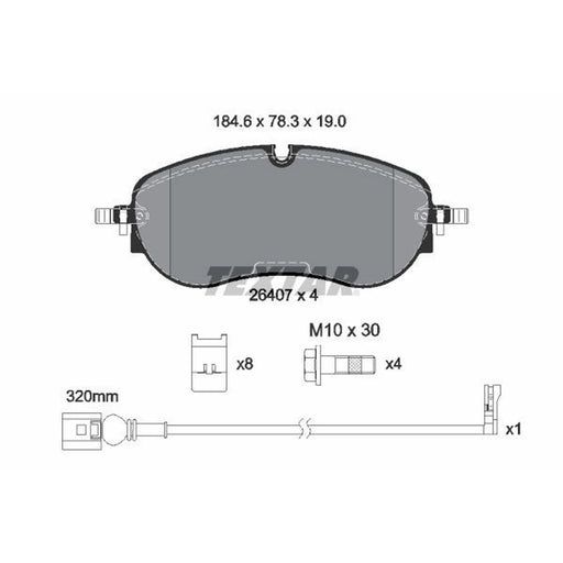 Textar Front Brake Pad Set 2640701