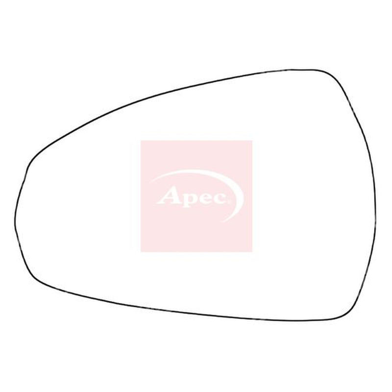 Apec Exterior Wing Mirror Glass Left fits Audi A3 2004-2020