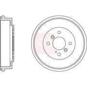 Apec Brake Drum Assembly Rear fits Ford Ecosport 2012-2022 1.0 1.5 1.6