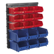 Sealey Bin Storage System Wall Mounting 15 Bins TPS1569WM Sealey - Dynamic Drive