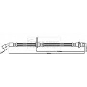 Borg & Beck Brake Hydraulic Hose Line Front BBH8250