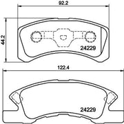 DON Front Brake Pad Set fits Daihatsu Charade VI 2003 on 0.7 1.0