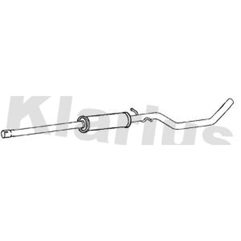 Klarius Box With Centre Pipe Centre fits Skoda Yeti 2015-2017 1.2