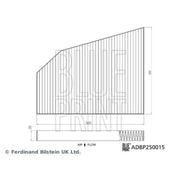 Blue Print Cabin Air Filter (Pollen Filter) fits Tesla Model X 2015-2017