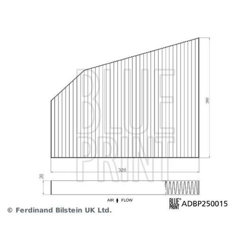 Blue Print Cabin Air Filter (Pollen Filter) ADBP250015