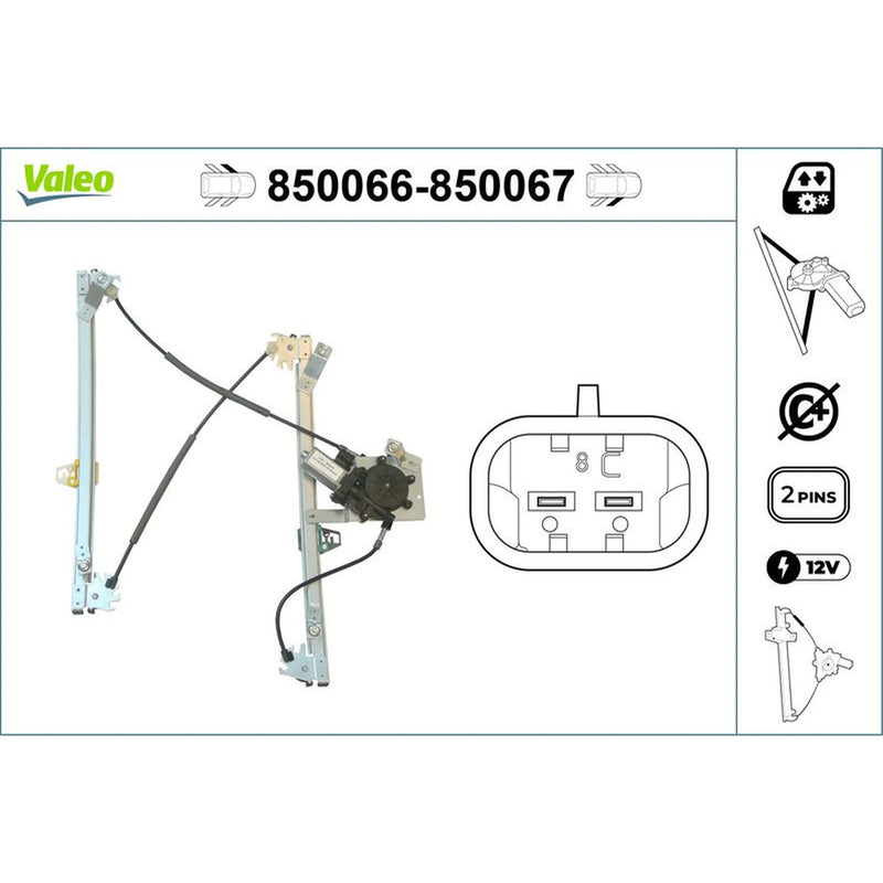 Valeo Electric Window Regulator Lifter Right Front 850067