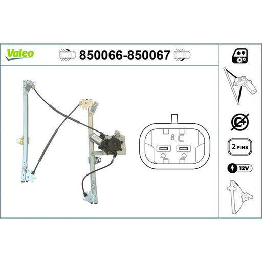 Valeo Electric Window Regulator Lifter Right Front 850067