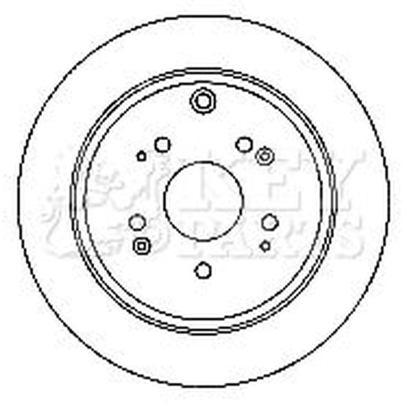Key Parts 2 x Solid Brake Discs fits Honda Cr-V III 2006-2012 2.0 2.2