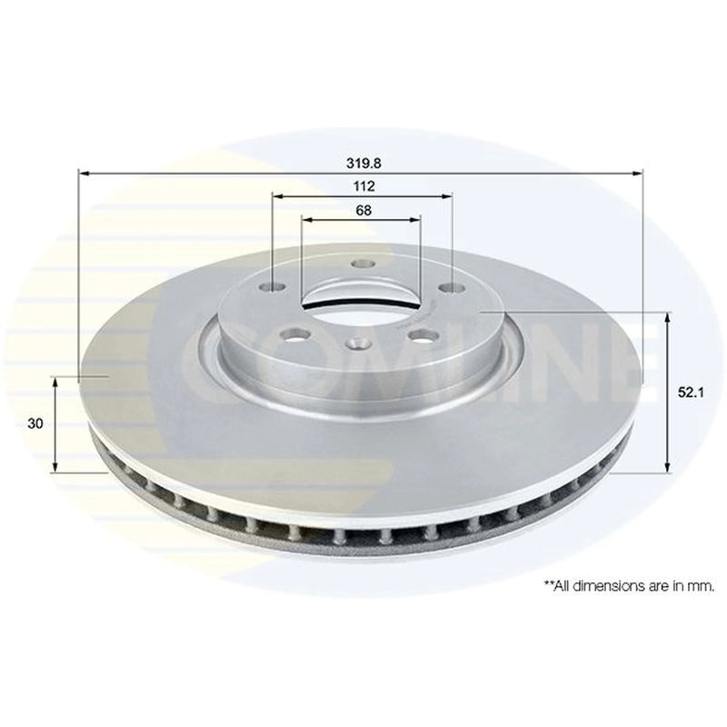Comline Front Brake Discs & Pads fits Audi Q5 2008-2017 2.0 3.0