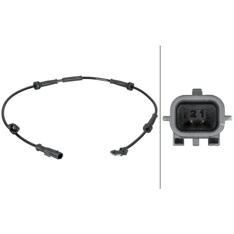 Hella ABS Wheel Speed Sensor Front fits Renault Grand Kangoo II 2008 on 1.5 1.6