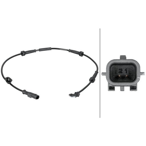 Hella ABS Wheel Speed Sensor Front fits Renault Grand Kangoo II 2008 on 1.5 1.6