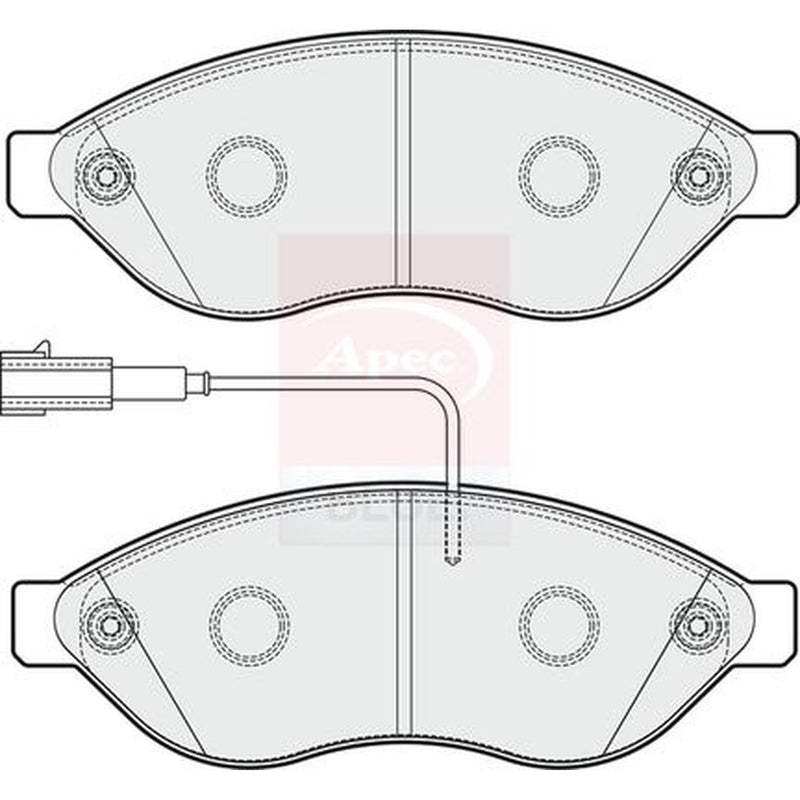 Apec Front Brake Pad Set fits Citroën Relay III 2006-2023 2.0 2.2 3.0