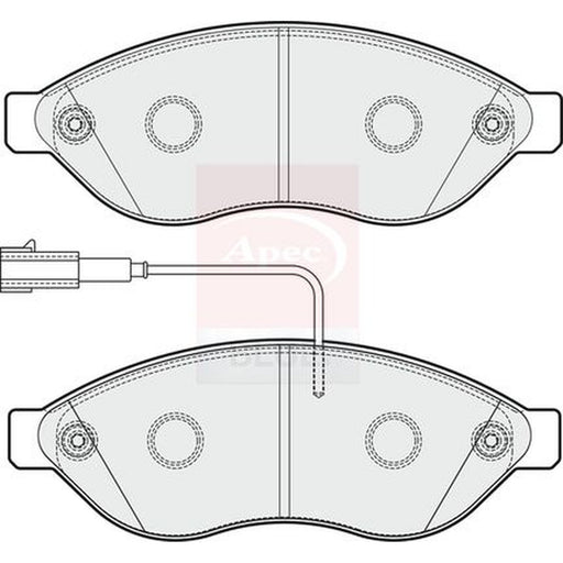 Apec Front Brake Pad Set fits Citroën Relay III 2006-2023 2.0 2.2 3.0
