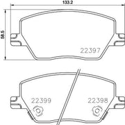 DON Front Brake Pad Set fits Fiat Tipo 2015-2020 1.0 1.3 1.4 1.6