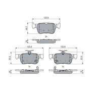 Bosch Front & Rear Pads fits Honda Civic X 2017-2022 2.0